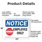 Signmission Employees Only OSHA Notice Sign, Aluminum, 24in W x 18in L, 2PK OS-2PACK-NS-A-1824-L-12002 - alternate 3